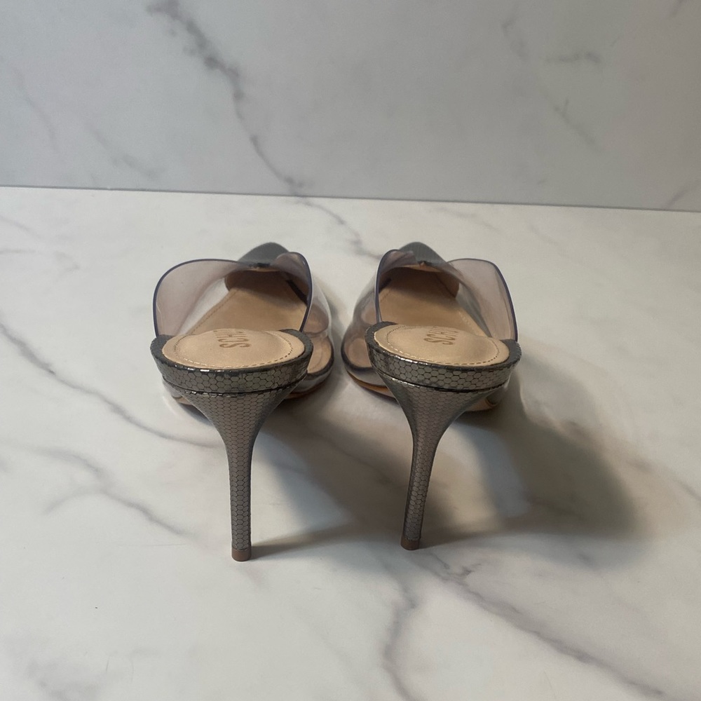 SCHUTZ Eugenia Metallic Leather VInyl Mule - Picture 5 of 7